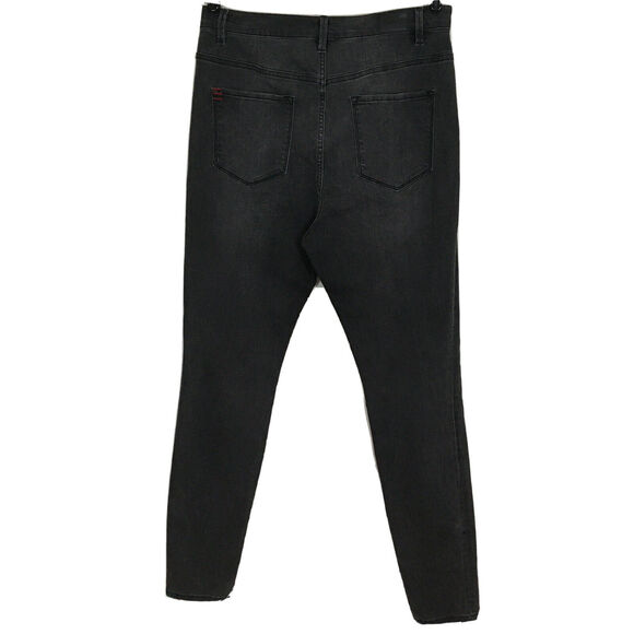 NEW BDG Size 32 Tall Super High Rise Twig Ankle Jeans Faded Black Skinny Denim - Picture 4 of 16